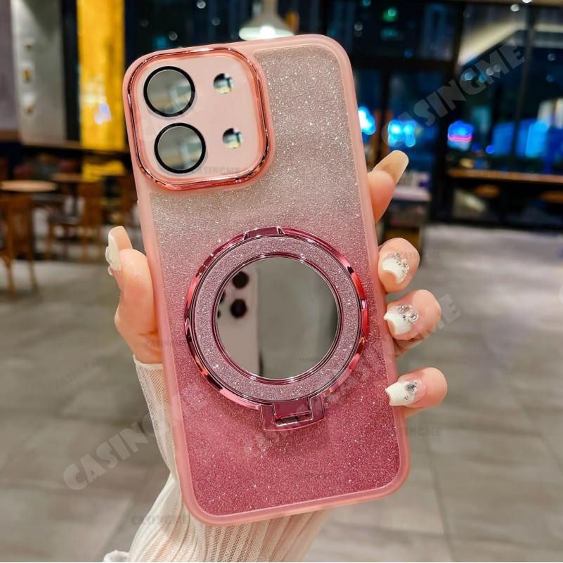 OPPO A6 Pro 5G Gương Giá Đỡ Từ Tính Lấp Lánh Vỏ Cho OPPOA6Pro OPPO A6 A 6 A6Pro A6 Pro A6i 4G 5G 2025 Vỏ Camera Vỏ Điện Thoại Chống Thấm Nước Bảo Vệ Ống Kính Ốp Lưng Mềm