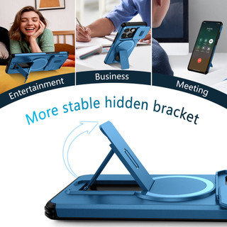 Dành Cho Motorola Moto Edge 2025 Ốp điện thoại Trượt Camera Đứng Ẩn Từ Tính Sẵn Sàng Lưng Cứng Khung Silicon Mềm Chống Rơi Mỏng Bao