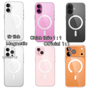 Trong suốt (Chính thức 1: 1) Từ tính cho iphone 17 / 16 / 15 / 14 / 13 / 12 / Pro Max / Plus / Pir / vỏ điện thoại mini Có hoạt hình