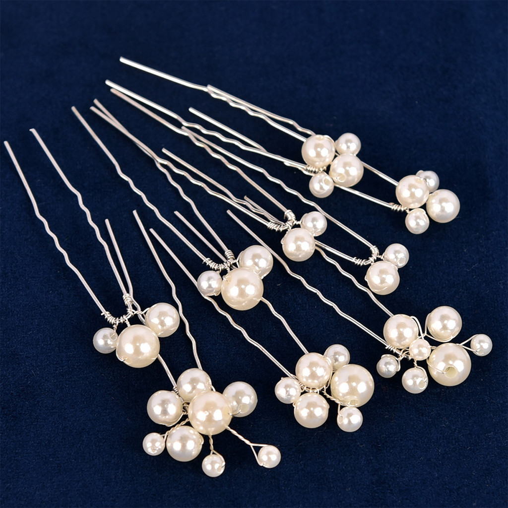 Set 9 Ngọc Trai Lá Kẹp Tóc Vintage Dành Cho Cô Dâu - Phù Hợp Cho Đám Cưới và Các Dịp Trang Trọng