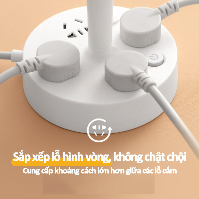 Đèn Ngủ Để Bàn Đa Năng Có Ổ Cắm USB, Điều Chỉnh Độ Sáng, Thiết Kế Tiện Lợi Cho Phòng Ngủ Và Làm Việc