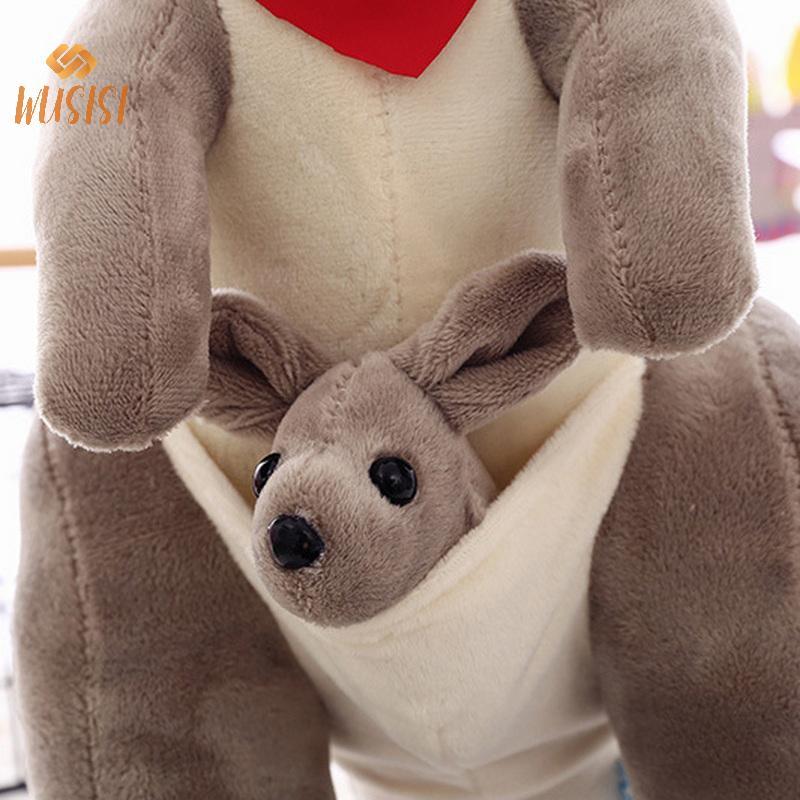 [WUSISI] 35cm Đáng Yêu Mẹ & Con Kangaroo Sang Trọng Đồ Chơi Sang Trọng Sang Trọng Sang Trọng Búp Bê Nhồi Bông Kích Thước Lớn Cho Bé Trang Trí Phòng Sinh Nhật Quà Tặng Giáng Sinh MỚI