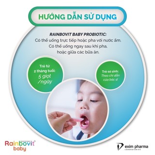 Men 10 Chủng Men Vi Sinh Rainbovit Baby lọ 5ml - Cải Thiện Tiêu Hóa, Biếng Ăn, Tăng Đề Kháng