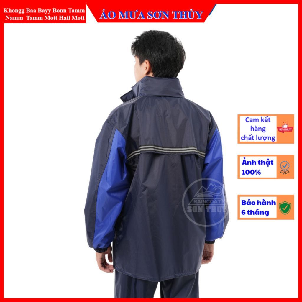 (Bộ K4 áo mưa 2 lớp-Chống Gió - CHỐNG Thấm) K4 Sơn Thủy-Vừa đi mưa vừa chống lạnh -vải dù Polyester siêu giữ ấm baoho247