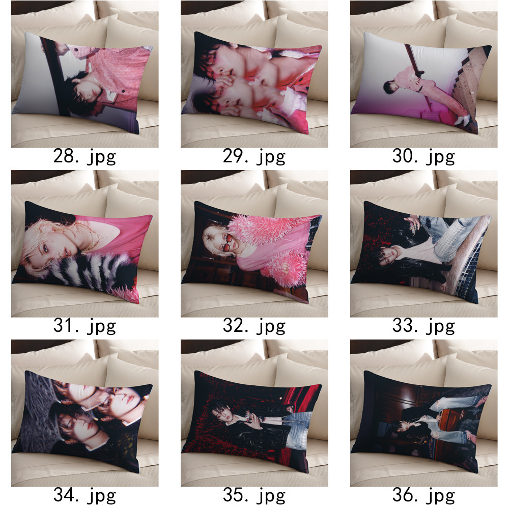 Vỏ gối Polyester hình chữ nhật một mặt Kpop Stray Kids, có thể giặt được, thích hợp để trang trí phòng khách giường Sofa (không bao gồm lõi)