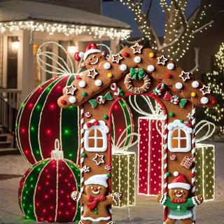Whimsical Gingerbread Khung Nhà Polyester Bánh Gừng Trang Trí Cửa Nhẹ Có Thể Gập Lại Biểu Ngữ Giáng Sinh Trang Trí Cho Tiệc Giáng Sinh Sự Kiện Trường Học Tập Hợp Gia Đình