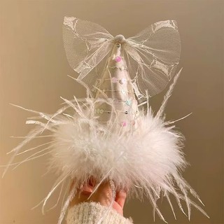 Mũ lưỡi trai lông vũ trắng Mũ lưỡi trai nữ