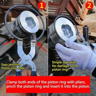 DIAPER & CORED Piston Ring Installer Piston Ring Kìm Piston Ringpressor Tool Động Cơ Ô Tô Xe Bảo Trì Kẹp Mở Rộng Kìm YTH