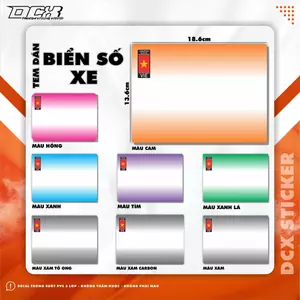 KTX DECAL DÁN BIỂN SỐ XE MÁY | DECAL PVC 3 LỚP, KHÔNG THẤM NƯỚC, KHÔNG PHAI MÀU