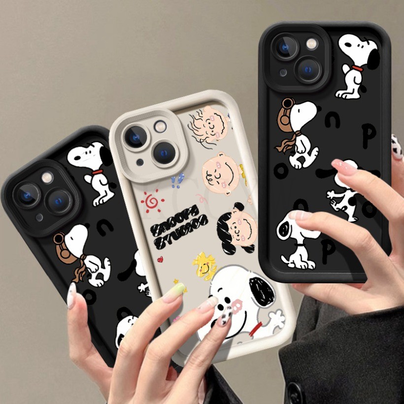 Tương thích với Redmi A5 15 15C 13 14C K40 Gaming K30 K20 Pro Redmi Note 15 Pro + Bảng chữ cái tiếng Anh Snoopy Silicone Soft Cover