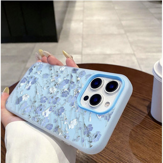 Ốp Lưng Hoa Nhỏ Mờ Cho iPhone 15 Plus 14 13 Pro Max Màu Kẹo Vỏ Điện Thoại Silicon Ốp Lưng