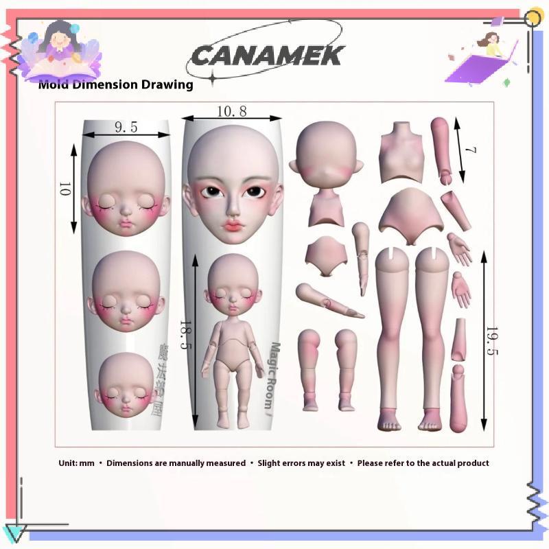 CANAMEK 1 Bộ Búp Bê Mặt 3D Khuôn Silicon Móng Tay Nghệ Thuật Trang Trí DIY Thiết Kế Móng Tay Khuôn Đeo Giáp Phụ Kiện CSF