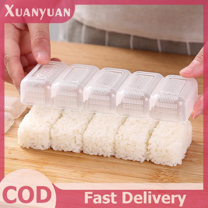 XUAN 5 Cái / bộ Sushi Nigiri Máy Làm Khuôn Cơm Chống Dính Máy Làm Báo Chí DIY Bento Tool VN