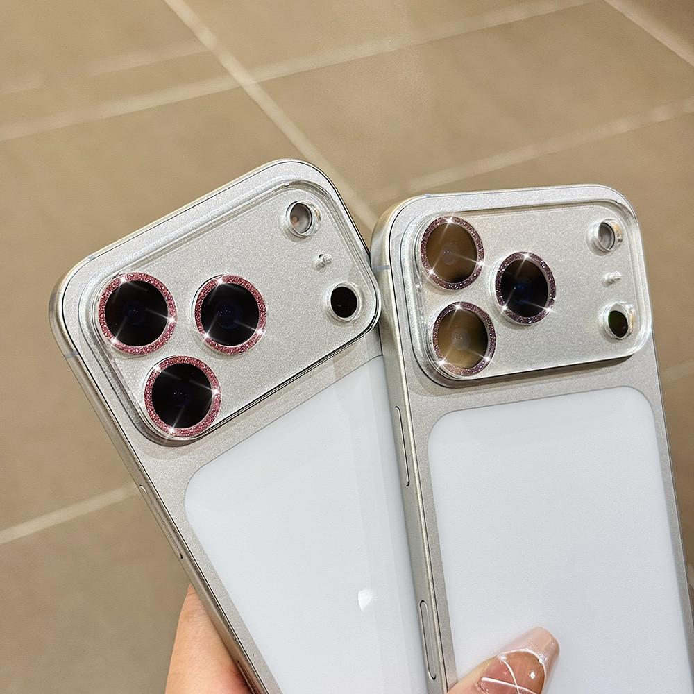 Kính Lấp Lánh Camera Tích Hợp Ống Kính Bảo Vệ Phim Cho iPhone 17 Pro Max 17 Air 16 Plus 15 14 13 12 11 Kính Cường Lực Camera Bảo Vệ Phim