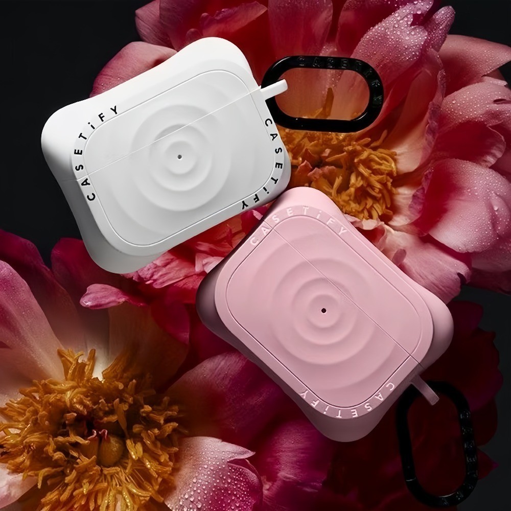 Sóng gợn sóng có móc khóa Vỏ silicon cho AirPods Pro3 Pro2 Pro/4 3 Vỏ bảo vệ siêu chống sốc