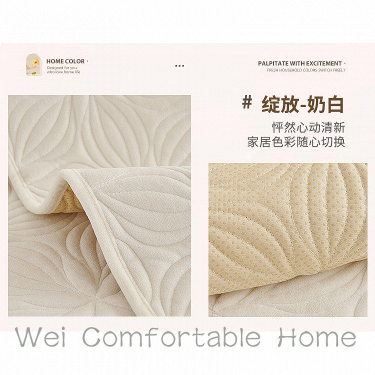 Màu Trơn Sofa Đệm Hiện Đại Đơn Giản Ánh Sáng Sang Trọng Sofa Da Chống Trơn Trượt Màu Đệm Mùa Đông Bao Vải