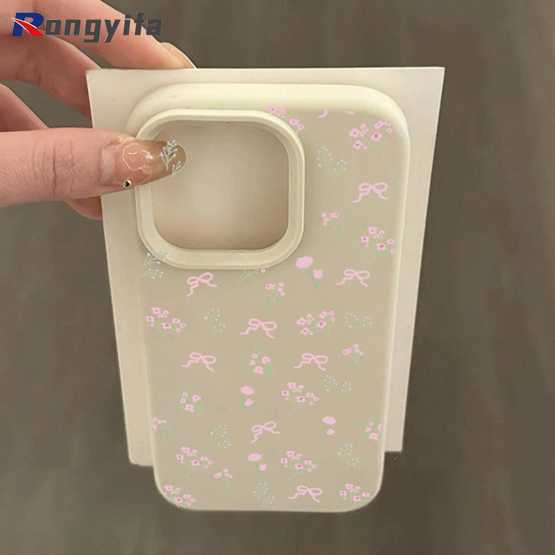 Ốp Điện Thoại In Hoa Thanh Lịch Cho Xiaomi 17 Pro Max 15 14 13 Pro Siêu Kẹo Màu Dopamine Matte Vỏ Hoa Đơn Giản Nơ Hoạt Hình Ốp Lưng Mềm