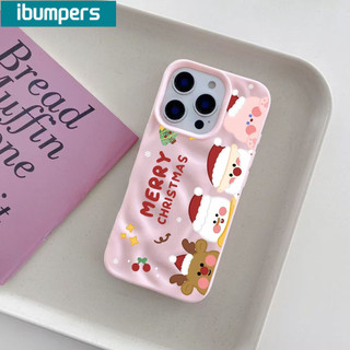 Ibumpers Ốp Điện Thoại Dễ Thương Giáng Sinh Vui Vẻ Họa Tiết Hoạt Hình Silicon Mềm Cao Cấp Vỏ Chống Sốc Cho iPhone 11 12 13 14 15 16 17 Pro Max IP 7 8 Plus Iphon X XS XR Xs max