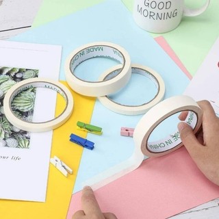5 / 10 / 15Rolls Băng keo hai mặt siêu mỏng - DIY White Strong Sticky Tape Đồ dùng văn phòng trường học