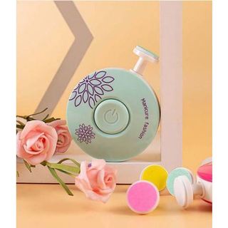 Bộ dụng cụ làm móng cho bé máy mài dũa móng tay mini hình tròn dễ dàng thao tác và bảo quản trong gia đình