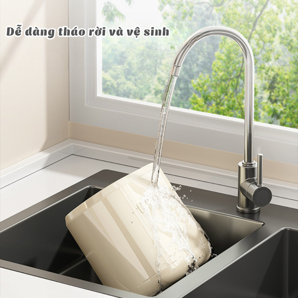 Ống Đựng Đũa Muỗng Treo Tường Chia 2 Ngăn Tiện Lợi Chất Liệu Nhựa Cứng Cáp DINO