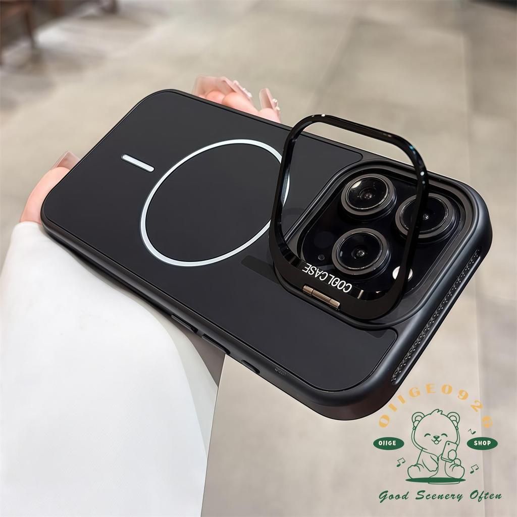 【 Ốp lưng iPhone17 】 Vỏ điện thoại dạng lỏng mờ màu cam từ tính iphone17 Pro Max 16 15 14 13 12 cho vỏ iPhone Vỏ mềm silicon TPU chống sốc