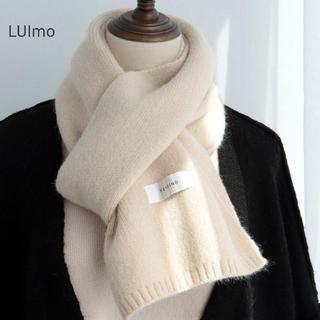 LUImo Khăn Len Cặp Đôi Dệt Kim, Phong Cách Hàn Quốc, Màu Trơn Ấm Áp Cho Học Sinh Thu Đông