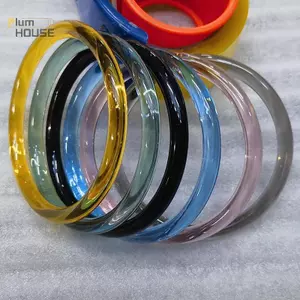 PlumHOUSE Làm Mua Sắm Tote Phần Tay Cầm Ví Nhựa Tròn Tay Cầm 8.9cm Thay Thế DIY Túi Xách Phụ Kiện VN