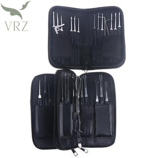 VRZ 15 / 17 / 24 Cái Cổ Điển Thép Không Gỉ Khóa Dụng Cụ Di Động Xe Mở Khóa Bộ Bỏ Túi Đa Năng Lockpick Dụng Cụ HOT