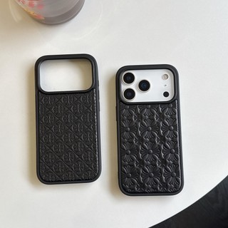 Ốp Điện Thoại Nổi Hoa Legan - Vỏ Họa Tiết Da Thời Trang - Màu Đen Tùy Chọn Cho iPhone 17 17Pro 16 16Pro 15 15Pro 14 14Pro 13 Pro Max Vỏ - Nâu & Đen