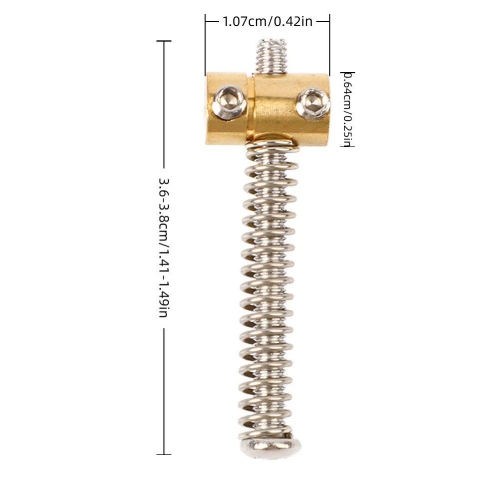 NHỎ 6 cái cho ​Yên xe Telecaster, ​Yên xe cầu đàn Guitar​ ​Phụ tùng đàn Guitar điện​ Bộ yên ngựa bằng đồng thau​, Đồng thau ​Phong cách Tele​ ​Yên xe bù đắp​ ​Dành cho phụ kiện Telecaster / TL​