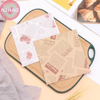 N2HAO 100 Chiếc Gói Nướng Bánh Gói Thực Phẩm Chống Mỡ Túi Giấy Sandwich Donut Bánh Mì Bọc Bánh Mì Hamburger Túi Giấy Phụ Kiện Nhà Bếp Nướng Bánh n
