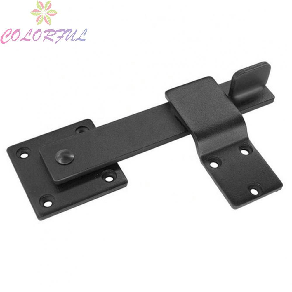 【COLORFUL】Barn Door Fence Fence Gate Flip Latch Heavy Duty Lock Reversible Black