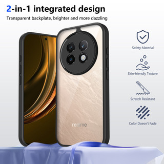 Dành cho Realme 12 4G / 12X 5G / 13 Pro Plus 5G Ốp điện thoại cứng trong suốt Khung silicon mềm chống rơi mỏng