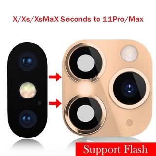 Ống kính nhôm kim loại sang trọng cho iPhone X XS Max XR Ống kính máy ảnh Thay đổi thứ hai 11 Pro Max 12 Bảo vệ ống kính máy ảnh