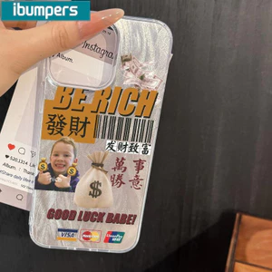 Ibumpers INS USD Dollar Design Ốp Điện Thoại Cho iPhone 16 15 14 13 12 11 ProMax X XS XR XsMax Vỏ Thời Trang Họa Tiết Lông Vũ Vỏ Chống Sốc Cứng