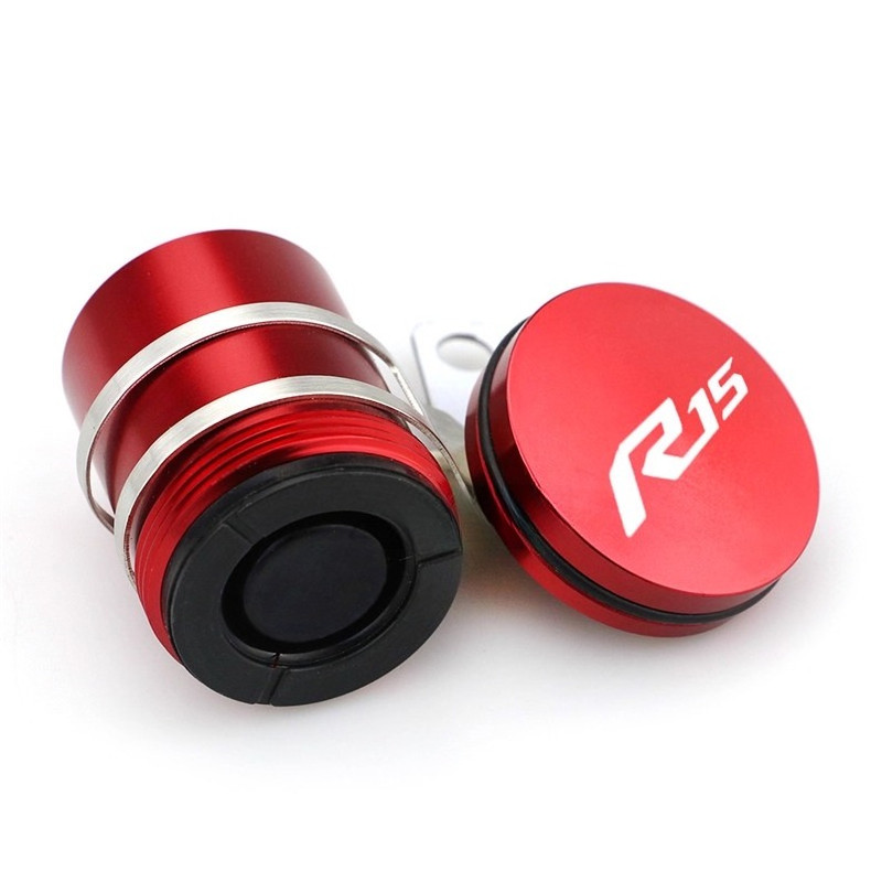Dành Cho Xe YAMAHA YZF R15 V1 V2 V3 V4 CNC Nhôm Phanh Sau Chất Lỏng Chứa Chủ Xi Lanh Dầu Cốc
