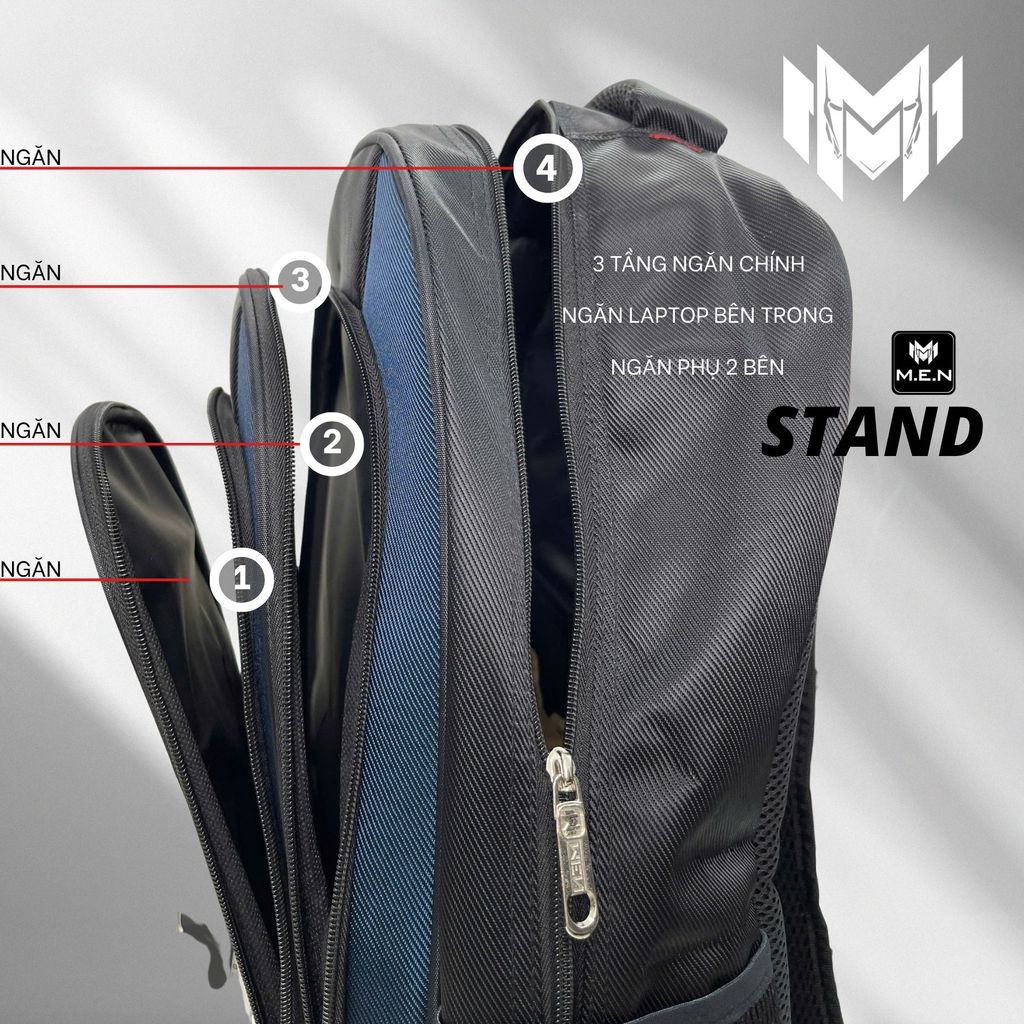 Balo công sở unisex nhỏ-trung-đại M.E.N STAND nhiều màu sắc M.Đ [HÀNG MỚI VỀ]