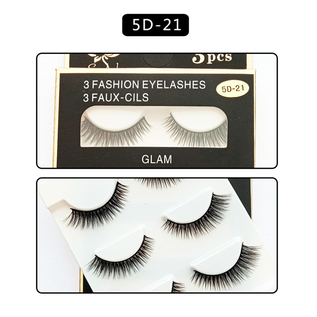 3 Cặp Lông Mi Giả Giả 8-15mm Wispy Hiệu Ứng 3D Uốn Lông Mi Mềm Mại Cho Nữ Và Bé Gái Trang Điểm DIY