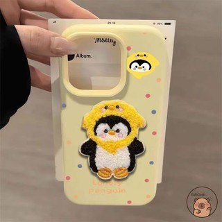 Dành Cho OPPO Reno 14 13 11 9 Pro 8Z 7Z 8 7 Lite 5G Reno14 Reno13 Ốp Điện Thoại Sang Trọng Thêu Chim Cánh Cụt Chó Chấm Bi Mùa Đông Hoạt Hình Dễ Thương Vỏ Mềm