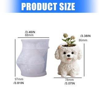Jay Dễ Dàng Demold Khuôn Silicon Cho Handmade Cây mọng Nước Sáng Tạo Chó Chậu Hoa Làm Khuôn Trang Sức Dụng Cụ Làm