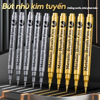 Bút viết thiệp cưới chống thấm nước – Bút nhũ kim tuyến, bút vàng bạc viết sơn sắt & thủy tinh
