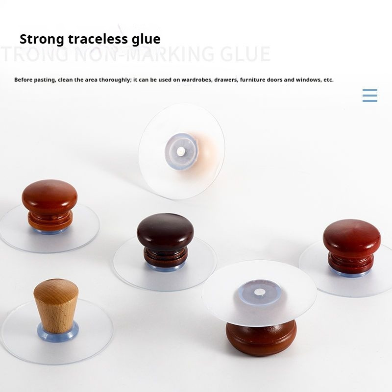 Tay cầm bằng gỗ nguyên khối không dính, Móc quần áo đa chức năng gia đình, Tay cầm móc, Ngăn kéo Tủ quần áo Tay nắm cửa tủ giày