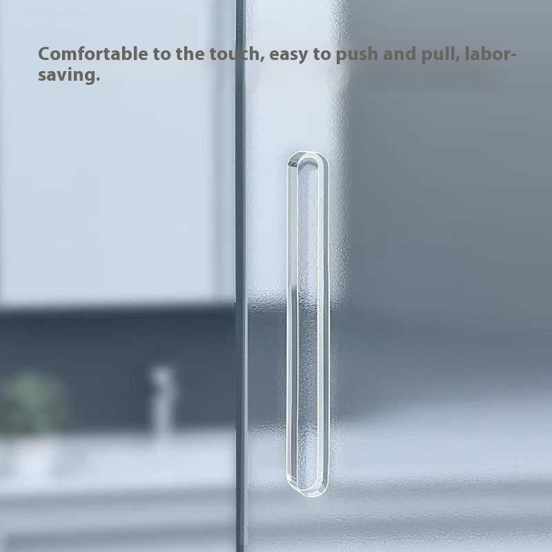 Tay cầm vô hình không khoan Acrylic, Ngăn kéo cửa tủ quần áo Cửa kính Tay nắm cửa trượt, Cửa trượt