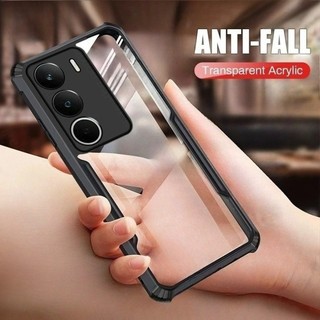 Ốp Giáp Chống Sốc Acrylic Trong Suốt Cho Realme C71 4G TPU Mềm Khung Bảo Vệ Trên RealmeC71 Realmi C71 C 71 71 71C 4G