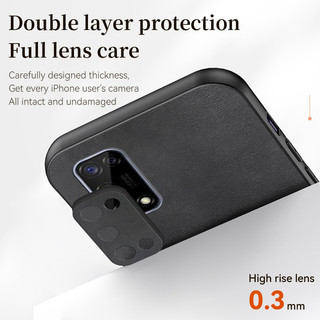 Ốp lưng OPPO K7X PERM00 Realme v5 Q2 RMX2111 Vỏ chống rơi và chống sốc làm bằng da cừu chất lượng cao và vỏ cứng thân thiện với da