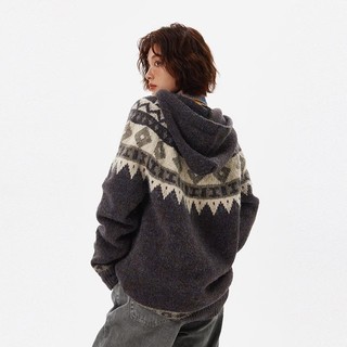 Áo len cardigan cổ điển kiểu Mỹ có mũ - phù hợp cho nam và nữ