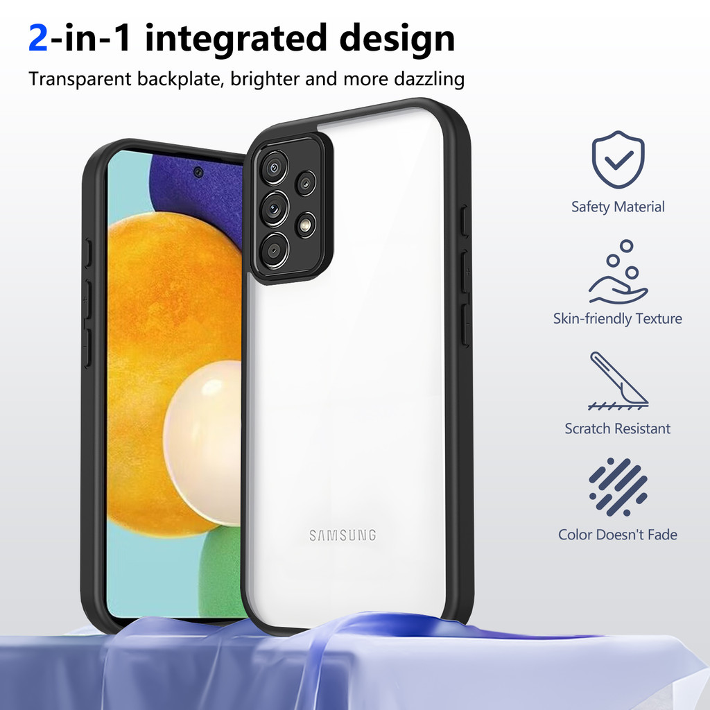 Ốp lưng Samsung A33 5G Vỏ trong suốt mờ thời trang cho Ốp điện thoại Samsung Galaxy A33 5G
