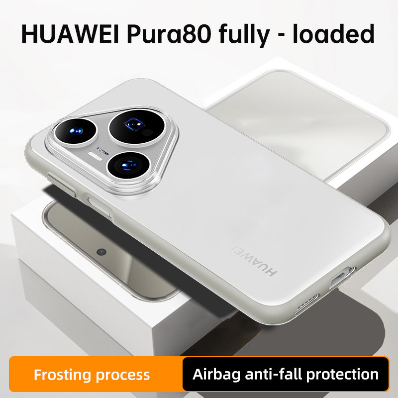 Dành Cho Huawei Pura 80 / 80 Pro / 80 Ultra Hybrid Trong Suốt Chống Va Đập TPU & PC Matte Túi Khí Chống Sốc Bao Da