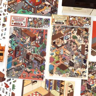 Cabin 15.0 + 32.0 Sổ tay vui nhộn Trang trí Cảnh diy Sticker